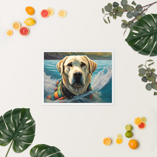 Framed photo paper poster-Labrador Retriever V4