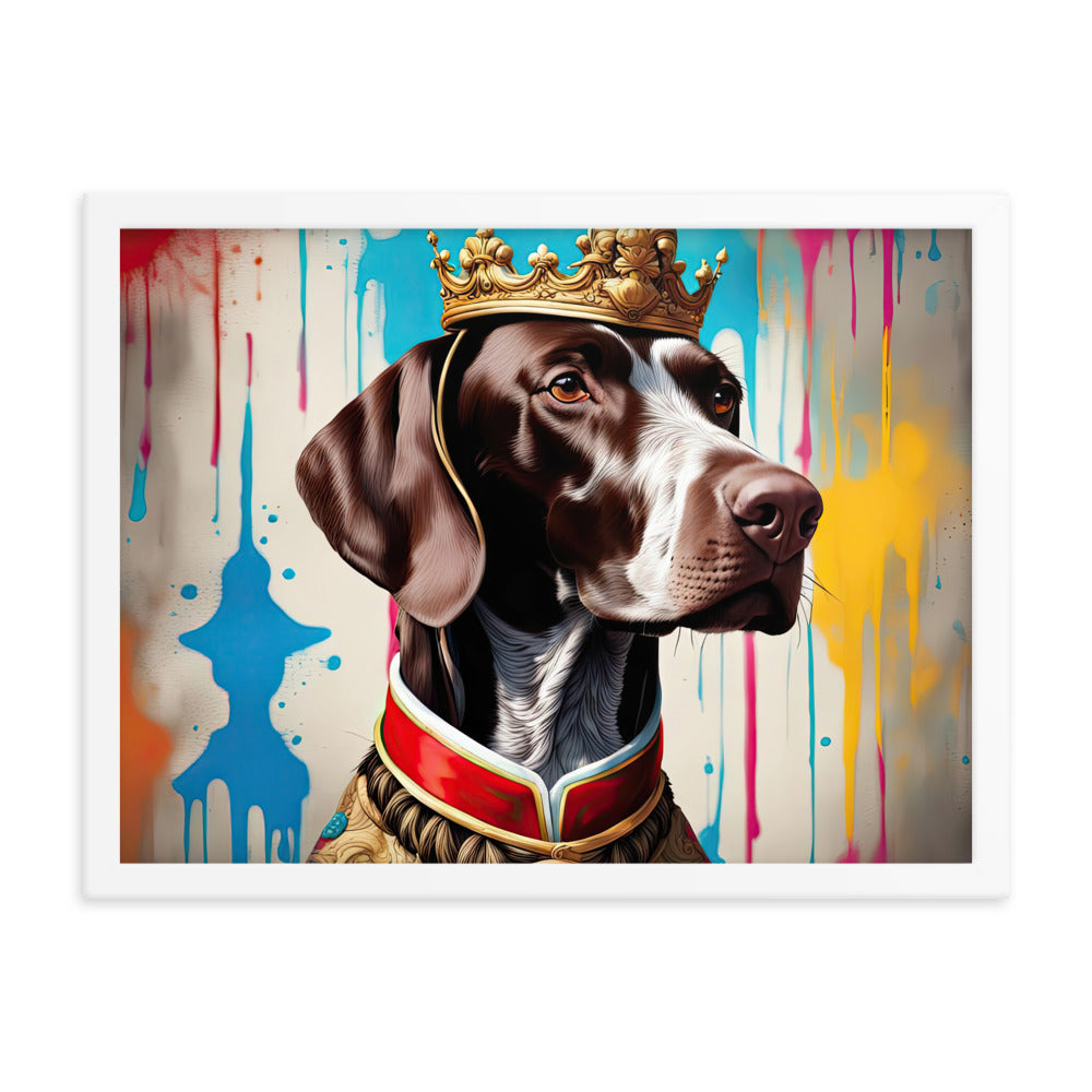 German Shorthaired Pointer- Framed photo paper poster