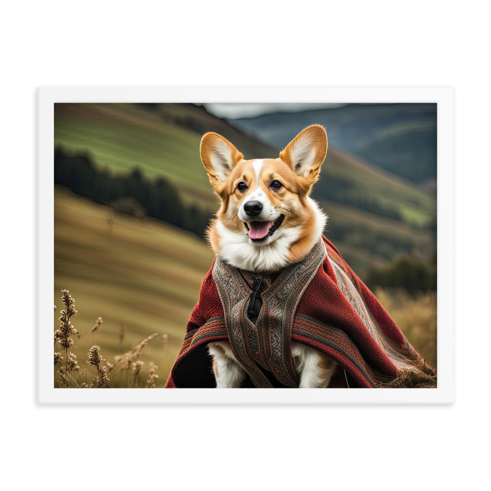 Pembroke Welsh Corgi- Framed photo paper poster v4
