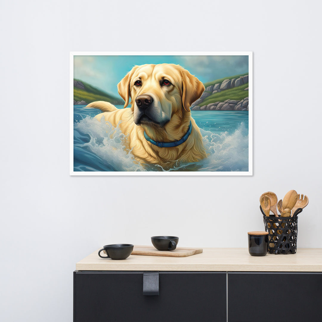 Framed photo paper poster-Labrador Retriever V2