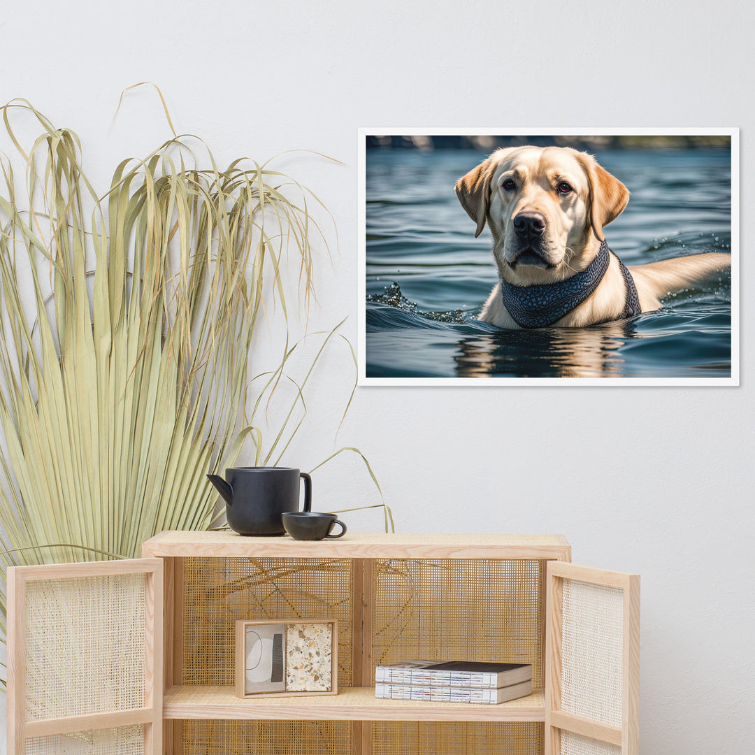 Framed photo paper poster-Labrador Retriever V3