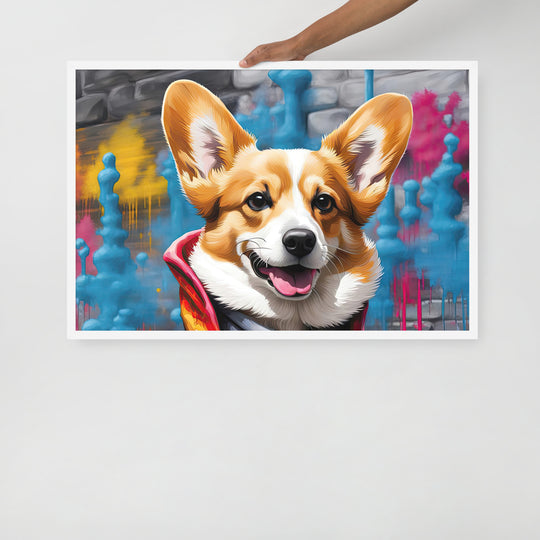 Pembroke Welsh Corgi- Framed photo paper poster v5