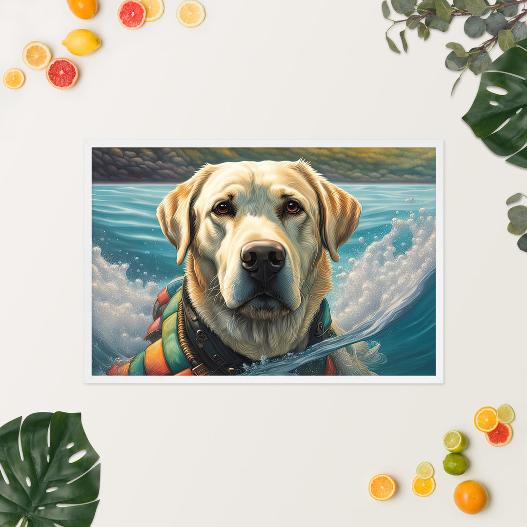 Framed photo paper poster-Labrador Retriever V4