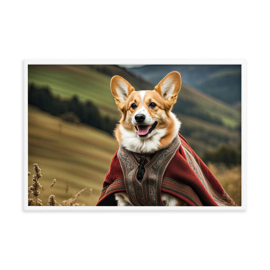 Pembroke Welsh Corgi- Framed photo paper poster v4