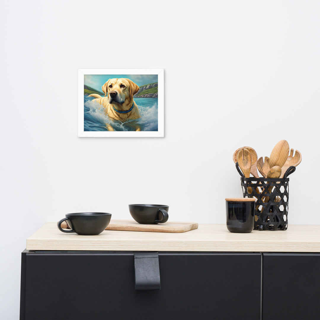 Framed photo paper poster-Labrador Retriever V2