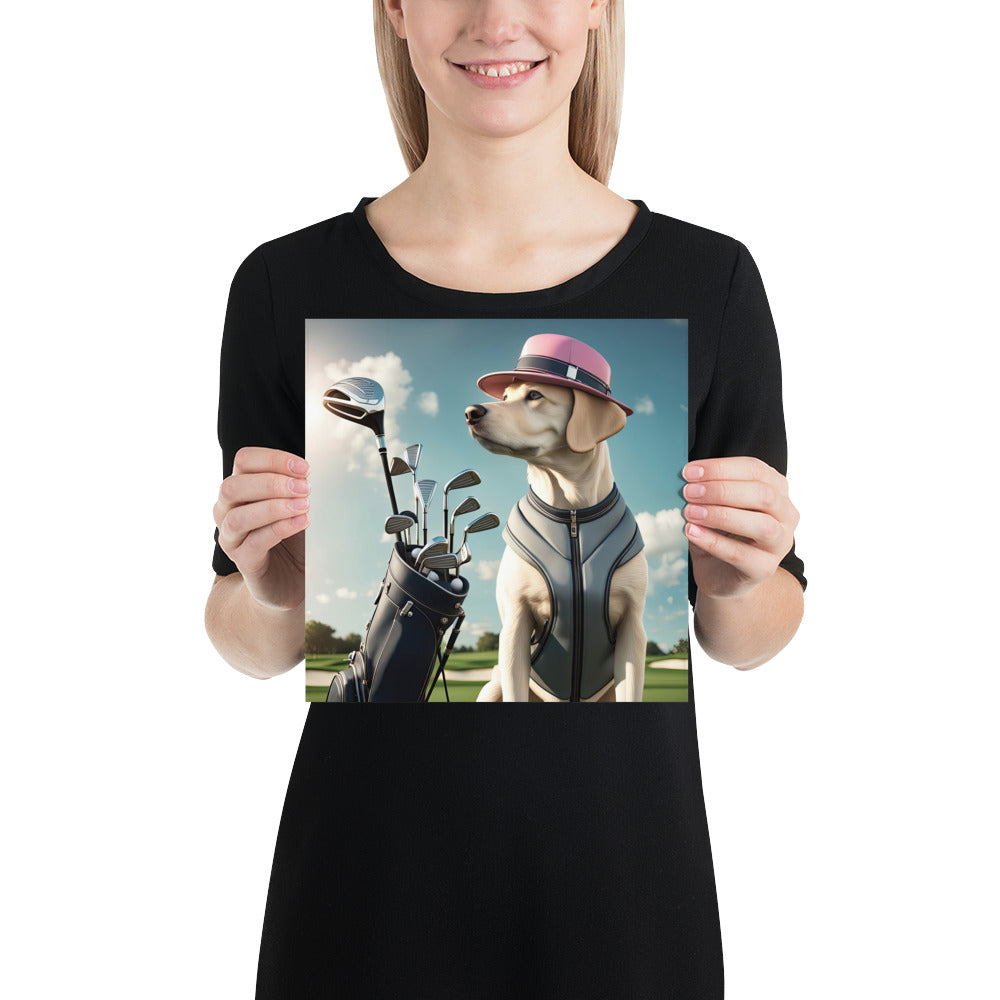 Photo paper poster-Labrador Retriever Golfer V4