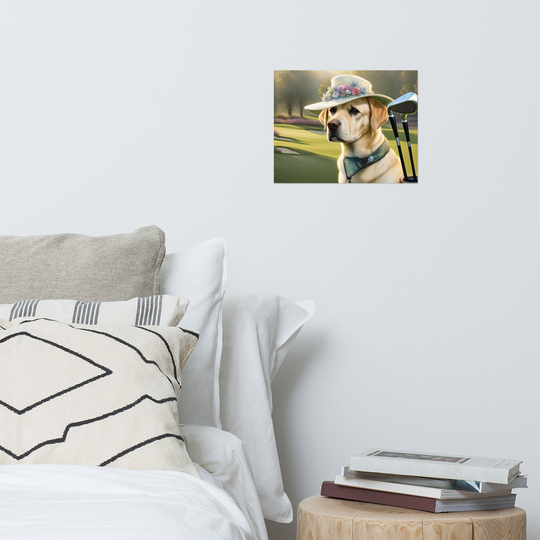 Photo paper poster-Labrador Retriever Golfer V5