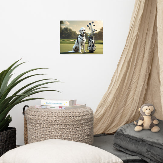 Photo paper poster-Labrador Retriever Golfer V6