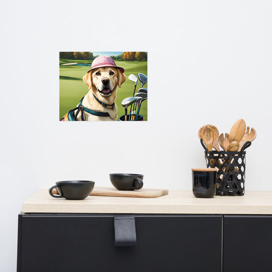 Photo paper poster-Labrador Retriever Golfer V19