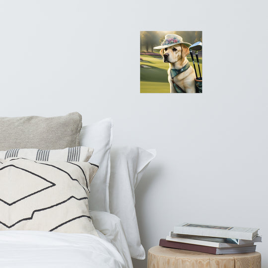 Photo paper poster-Labrador Retriever Golfer V5