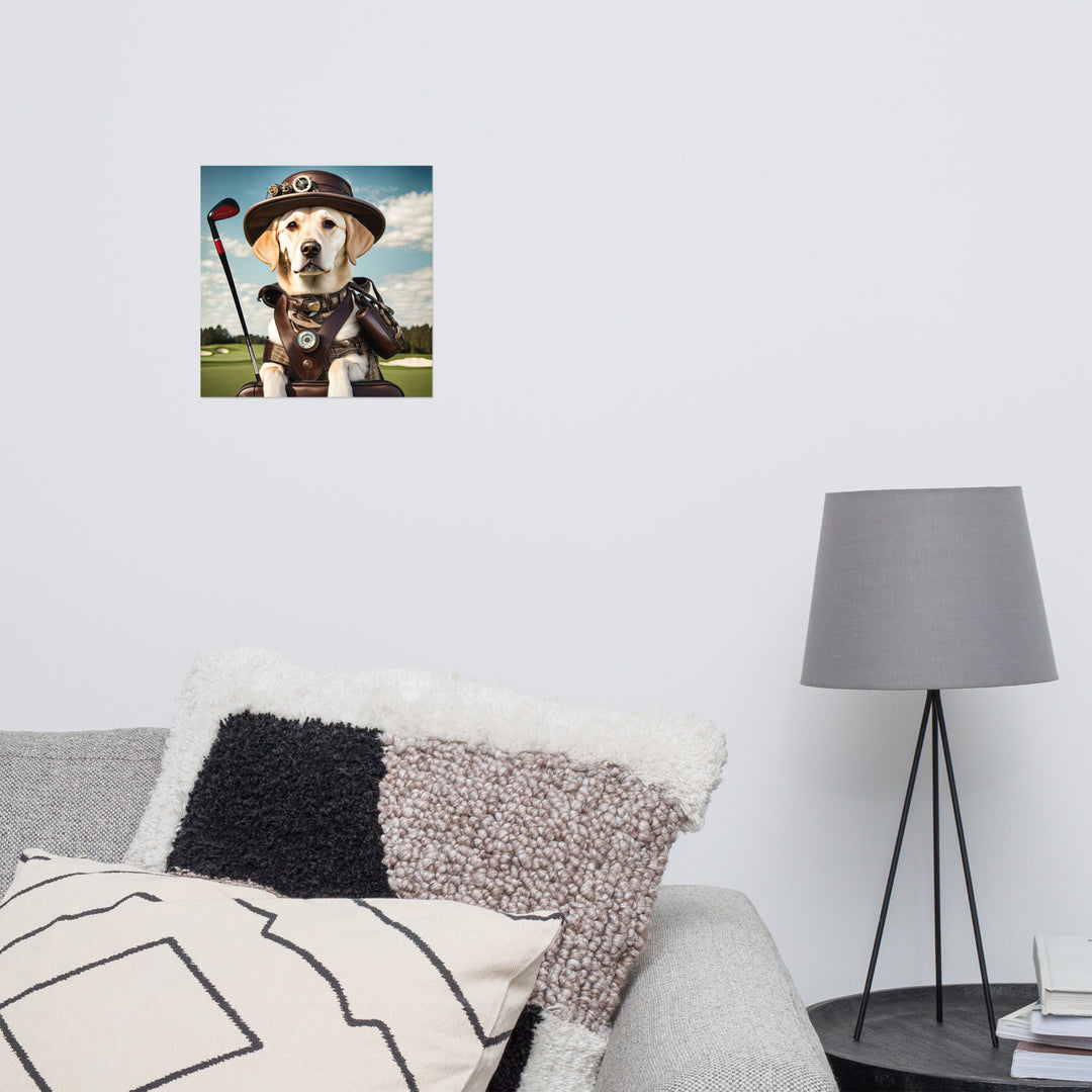 Photo paper poster-Labrador Retriever Golfer V20