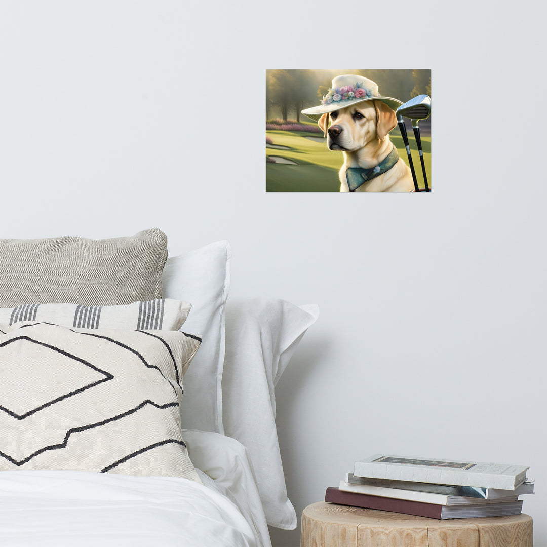 Photo paper poster-Labrador Retriever Golfer V5