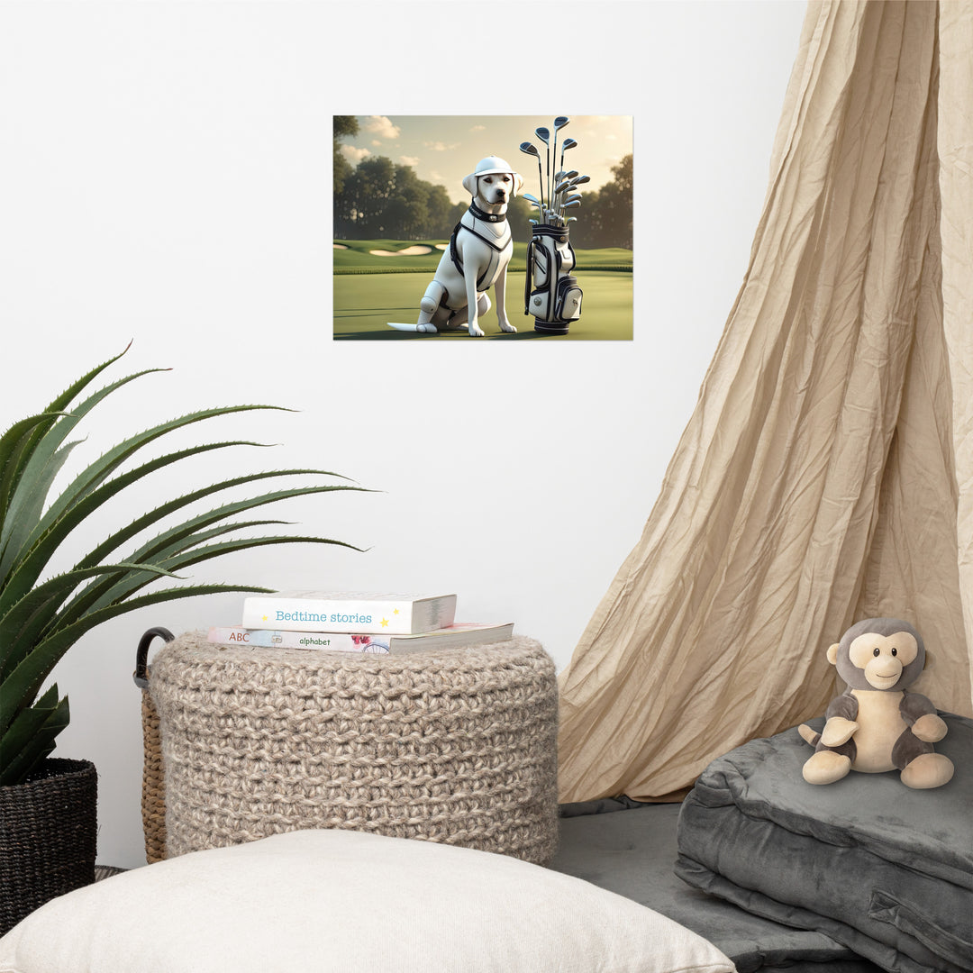 Photo paper poster-Labrador Retriever Golfer V6