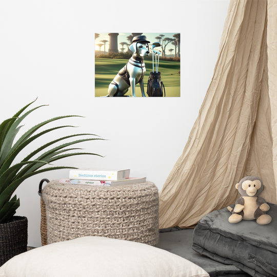 Photo paper poster-Labrador Retriever Golfer V18