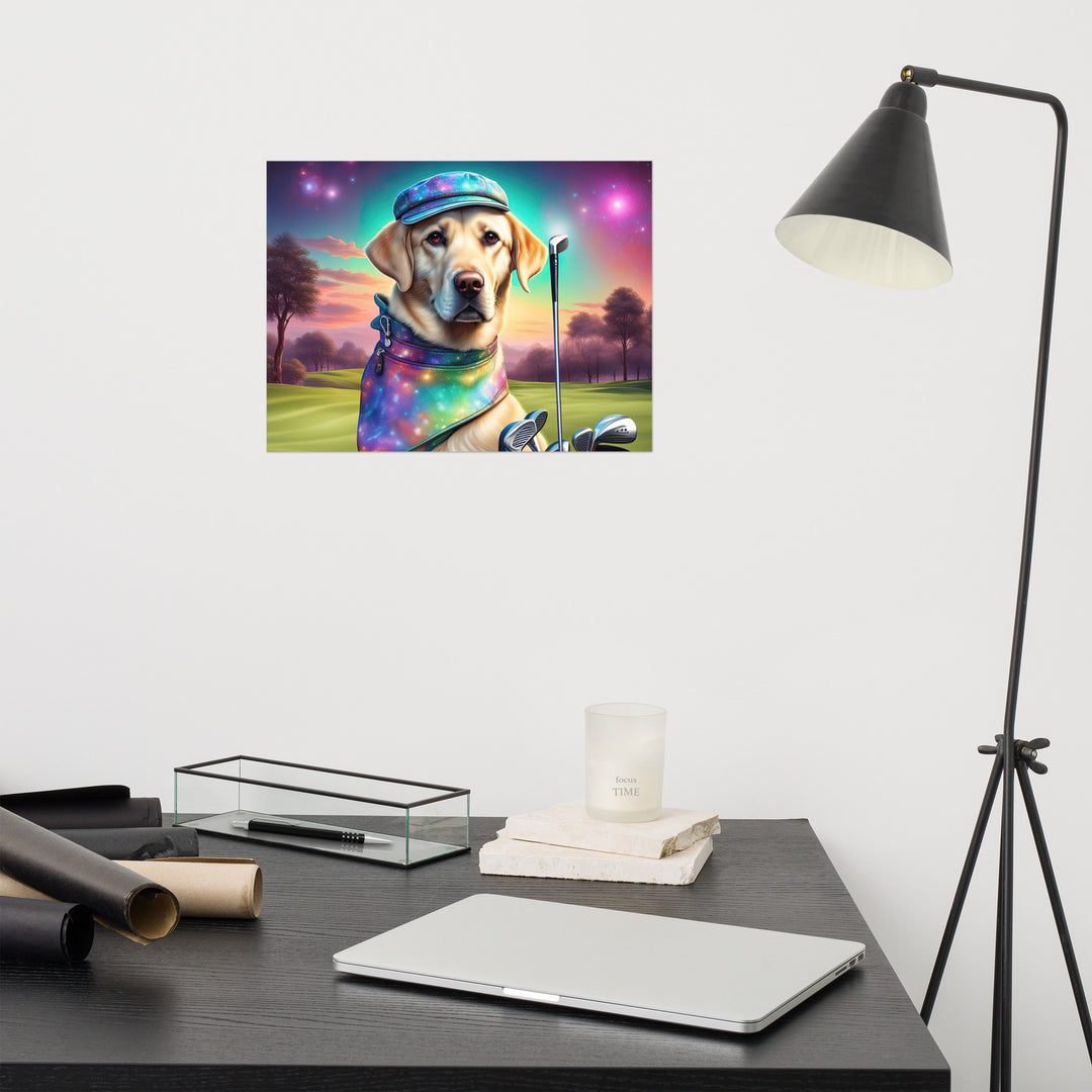 Photo paper poster-Labrador Retriever Golfer V21