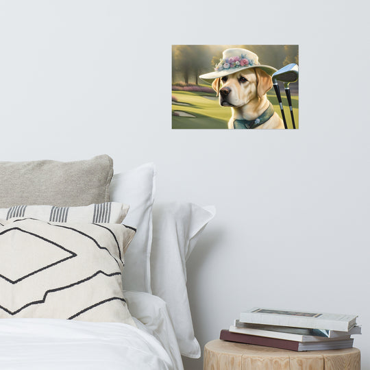 Photo paper poster-Labrador Retriever Golfer V5