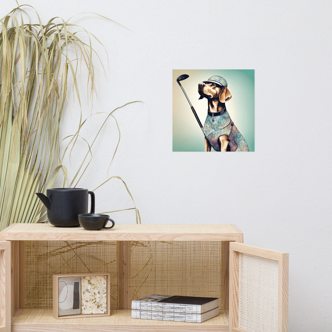 Photo paper poster-Labrador Retriever Golfer V8