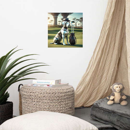 Photo paper poster-Labrador Retriever Golfer V18