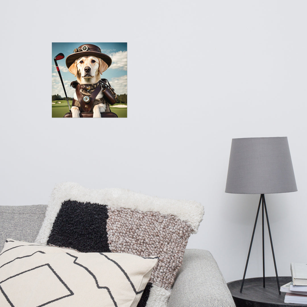 Photo paper poster-Labrador Retriever Golfer V20