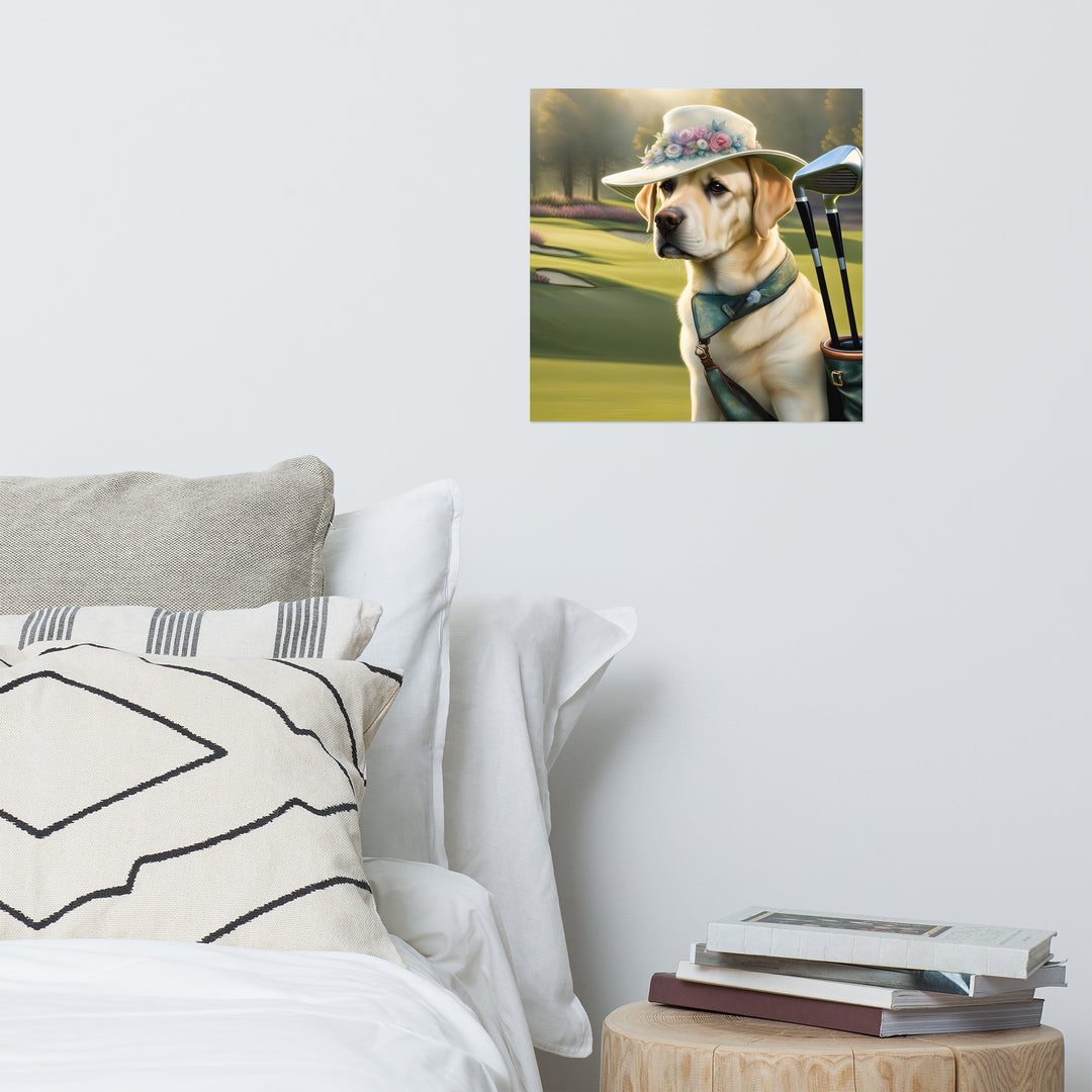 Photo paper poster-Labrador Retriever Golfer V5