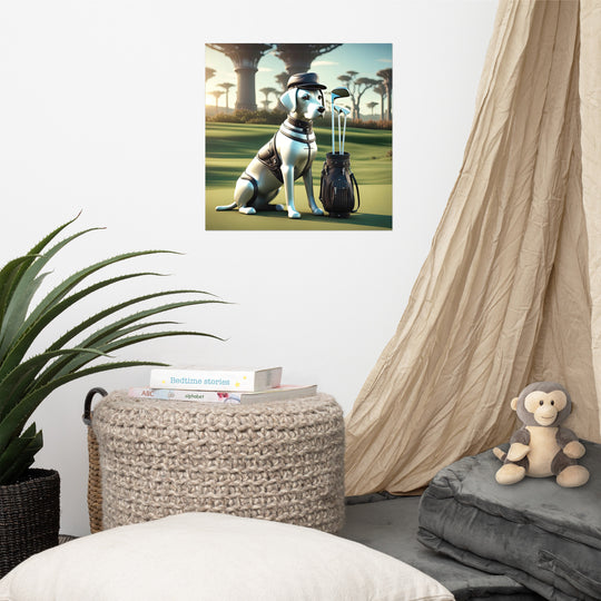 Photo paper poster-Labrador Retriever Golfer V18