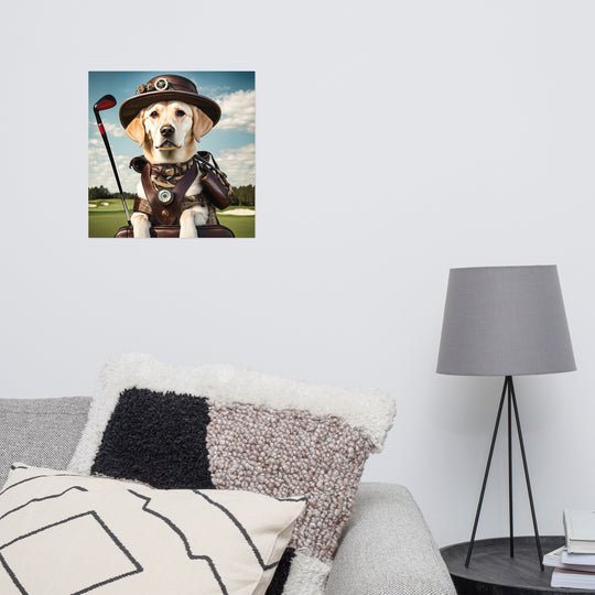 Photo paper poster-Labrador Retriever Golfer V20