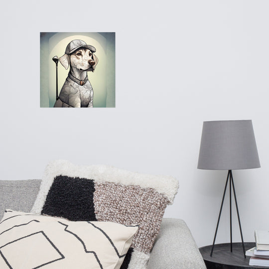 Photo paper poster-Labrador Retriever Golfer V22