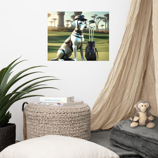 Photo paper poster-Labrador Retriever Golfer V18