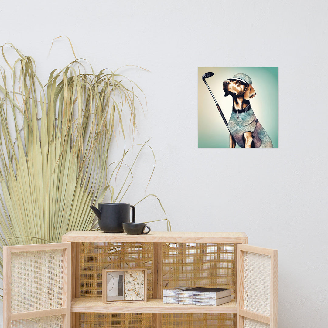 Photo paper poster-Labrador Retriever Golfer V8