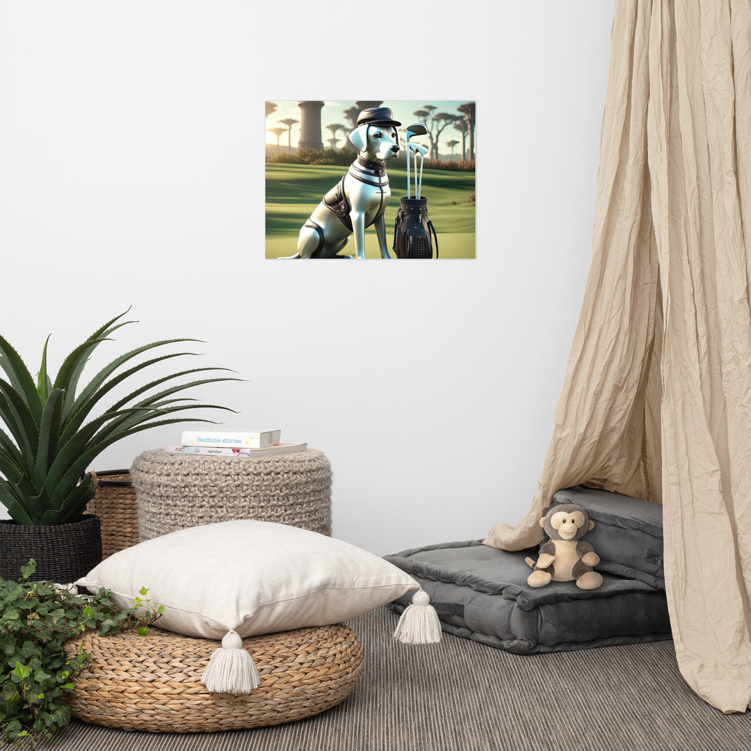 Photo paper poster-Labrador Retriever Golfer V18