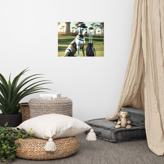 Photo paper poster-Labrador Retriever Golfer V18