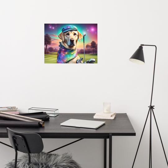 Photo paper poster-Labrador Retriever Golfer V21