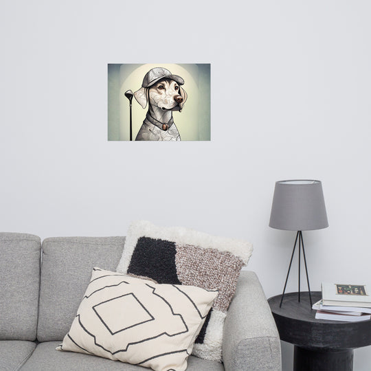 Photo paper poster-Labrador Retriever Golfer V22