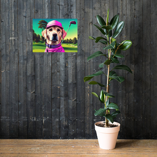 Photo paper poster-Labrador Retriever Golfer V16