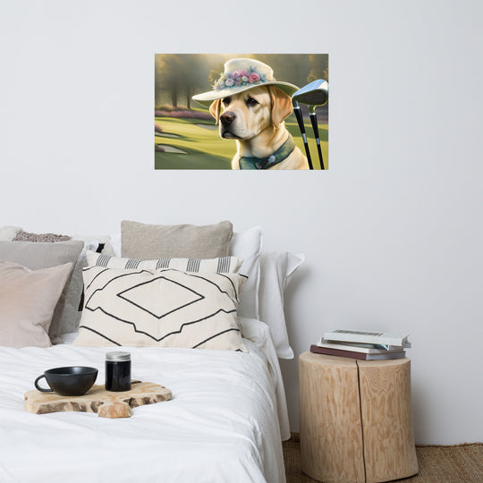 Photo paper poster-Labrador Retriever Golfer V5