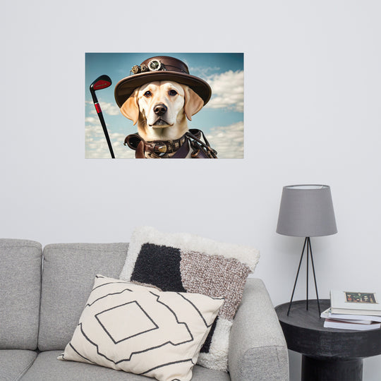 Photo paper poster-Labrador Retriever Golfer V20