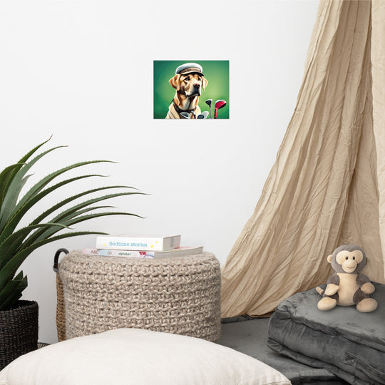 Photo paper poster-Labrador Retriever Golfer V3