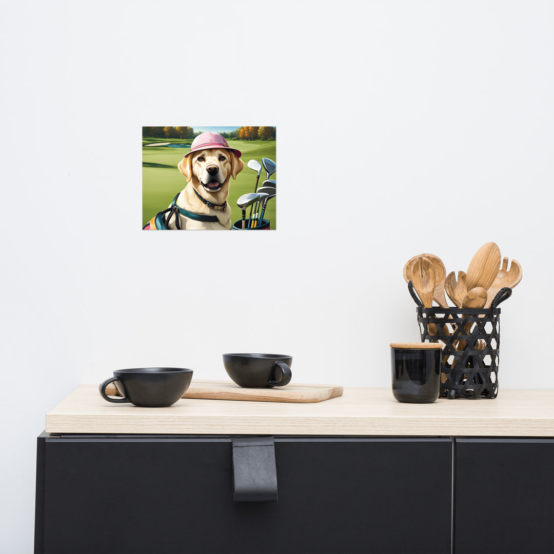 Photo paper poster-Labrador Retriever Golfer V19