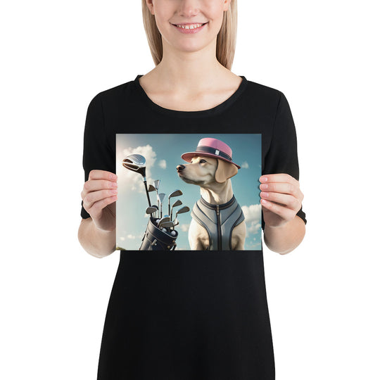 Photo paper poster-Labrador Retriever Golfer V4