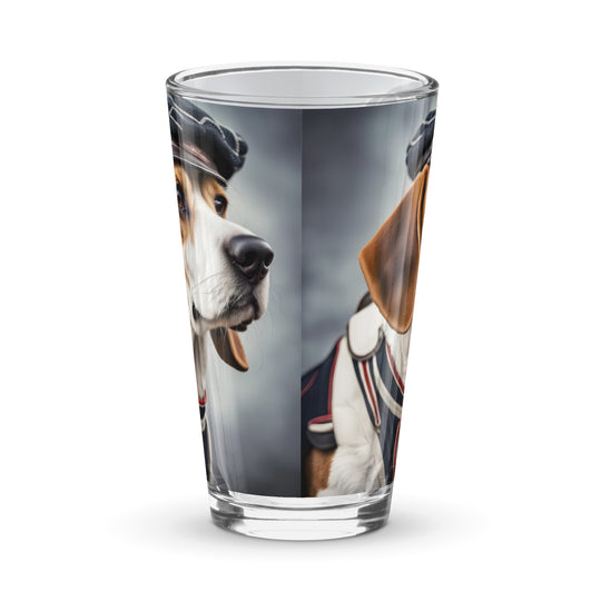 Beagle- Shaker pint glass v4