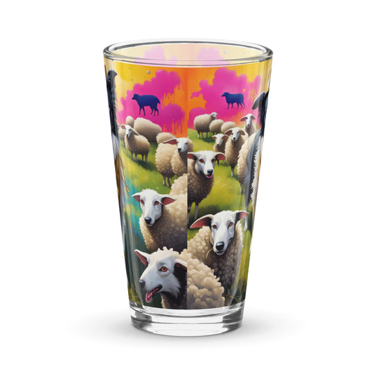 Australian Shepherd- Shaker pint glass v2