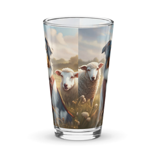 Australian Shepherd- Shaker pint glass v4