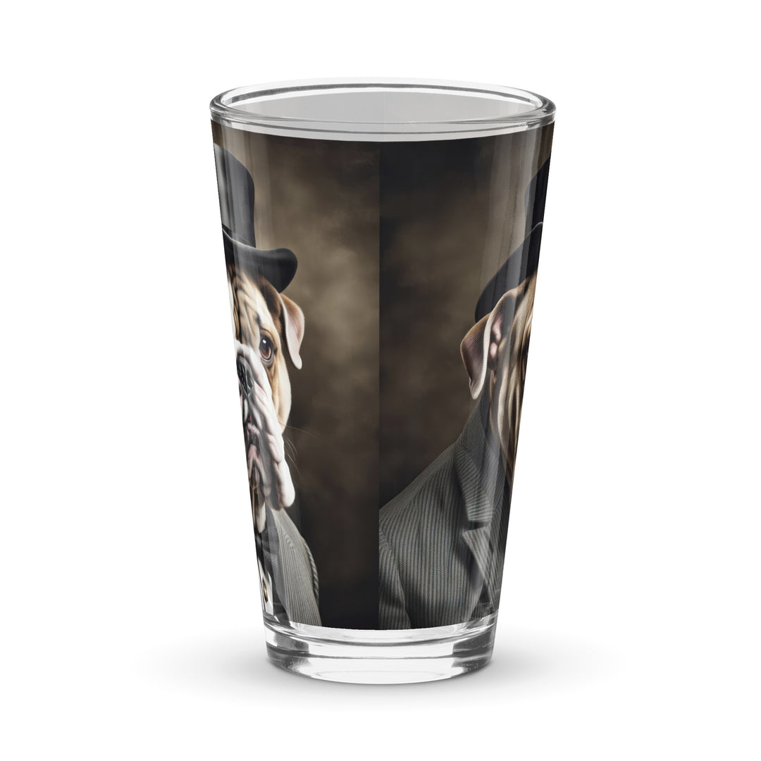 Bulldog- Shaker pint glass