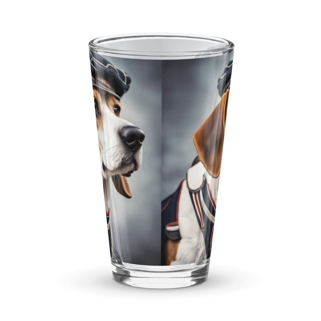 Beagle- Shaker pint glass v4