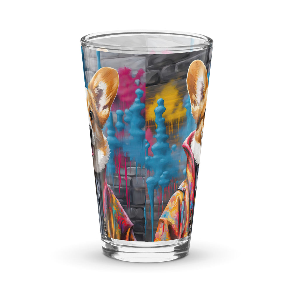 Pembroke Welsh Corgi- Shaker pint glass v5