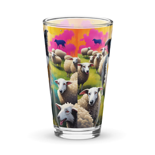 Australian Shepherd- Shaker pint glass v2