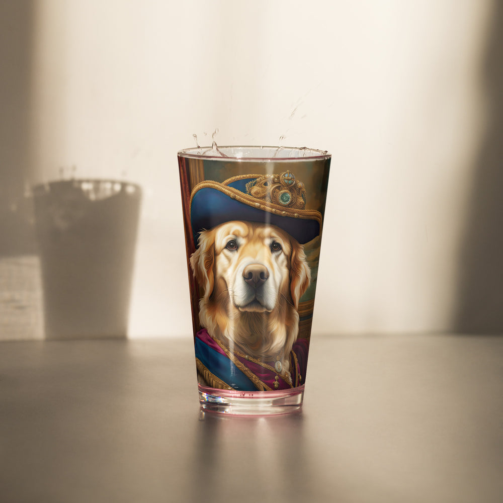 Golden Retriever- Shaker pint glass v5