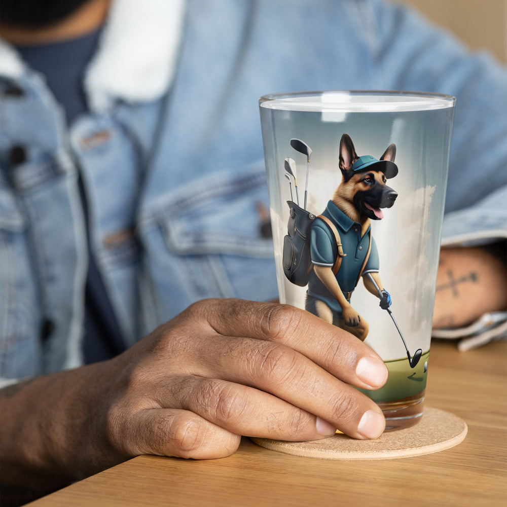 German Shepherd- Shaker pint glass v5