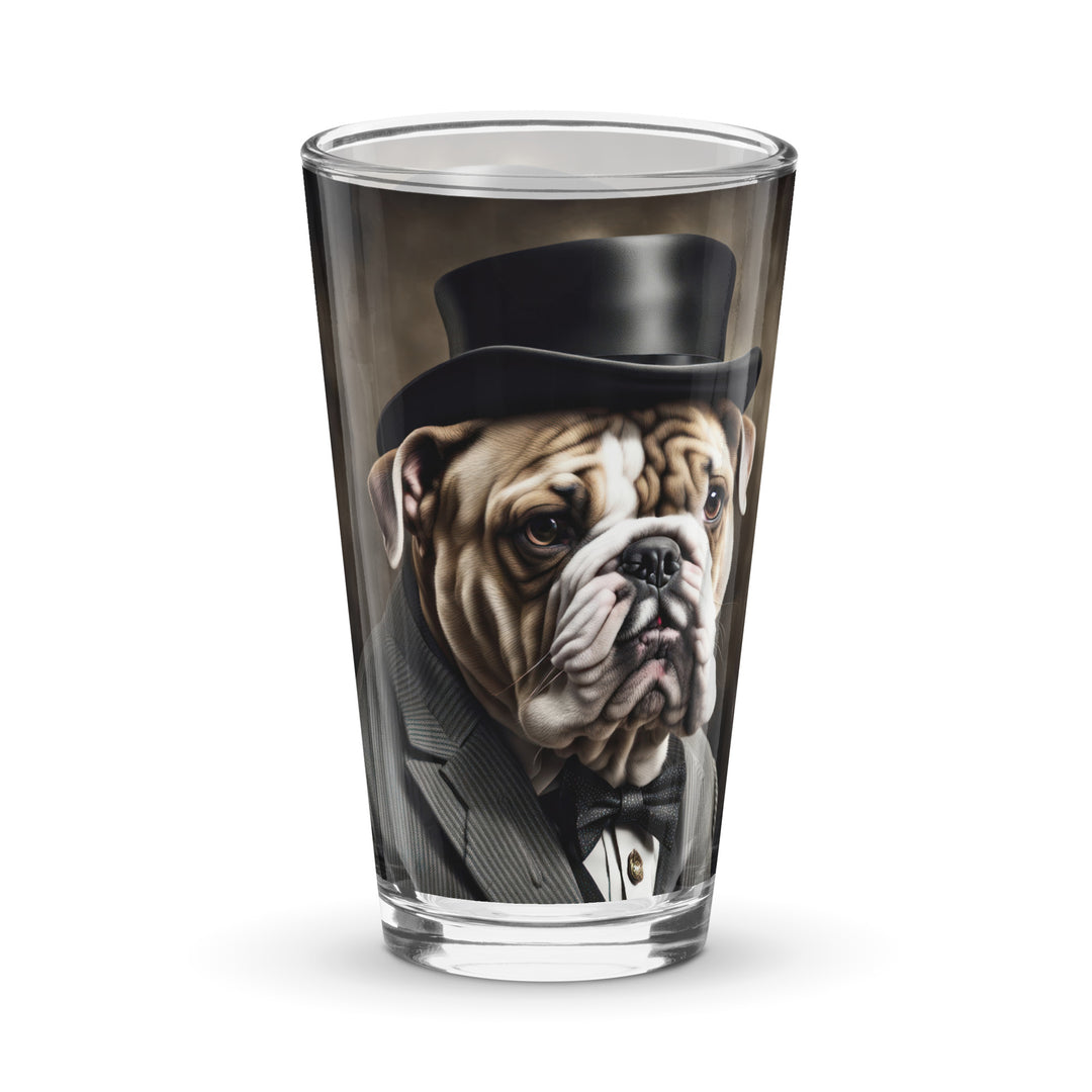 Bulldog- Shaker pint glass