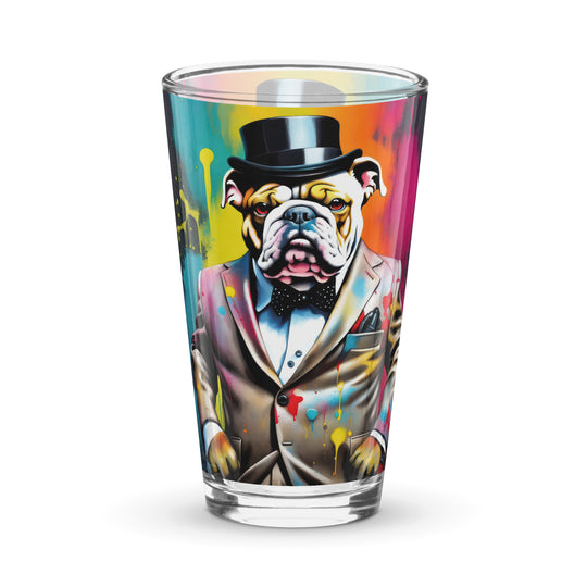 Bulldog- Shaker pint glass v3